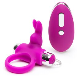 HAPPY RABBIT Vibrierender Penisring mit Fernbedienung Pink