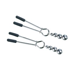 STEAMY SHADES Tweezer Nipple Clamps mit Metallperlen