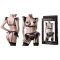 GREY VELVET Erotik Set 4-teilig schwarz S-M