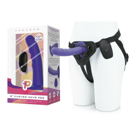 PEGASUS 6&quot; Curved Wave Peg mit Fernbedienung und Harness Set purple