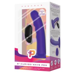 PEGASUS 6&quot; Curved Wave Peg mit Fernbedienung und Harness Set purple