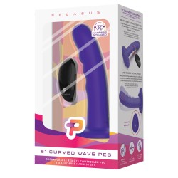 PEGASUS 6" Curved Wave Peg mit Fernbedienung und Harness Set purple