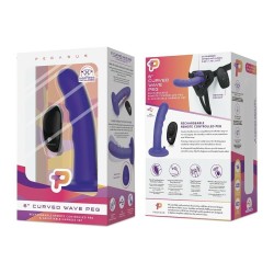 PEGASUS 6&quot; Curved Wave Peg mit Fernbedienung und Harness Set purple