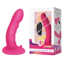 PEGASUS 6&quot; Curved Ripple Peg mit Fernbedienung und Harness Set pink