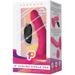 PEGASUS 6&quot; Curved Ripple Peg mit Fernbedienung und Harness Set pink