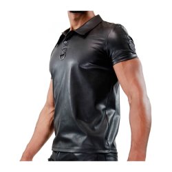 TOF Fetish Polo Schwarz