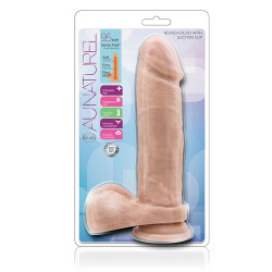 BLUSH AU NATUREL 19,0 cm &Oslash; 5,0 Dildo aus Sensa Feel &amp; Saugnapf Beige