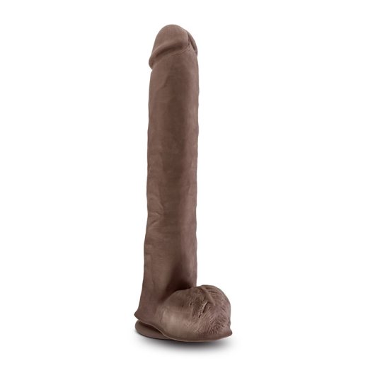 BLUSH AU NATUREL 30,0 cm Ø 6,0 Dildo Daddy aus Sensa Feel & Saugfuss braun