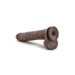 BLUSH AU NATUREL 30,0 cm Ø 6,0 Dildo Daddy aus Sensa Feel & Saugfuss braun