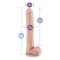 BLUSH AU NATUREL 30,0 cm Ø 6,0 Dildo Daddy aus Sensa Feel & Saugfuss flesh