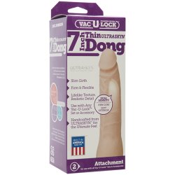 VAC U LOCK Dildo Thin Dong aus Ultraskyn 17,5 cm Beige