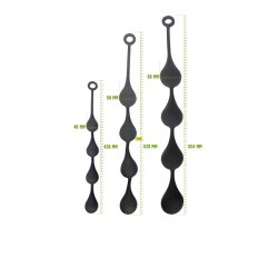 BRUTUS Hot Drops Silikon Analkette XL &Oslash; 5,0 cm schwarz