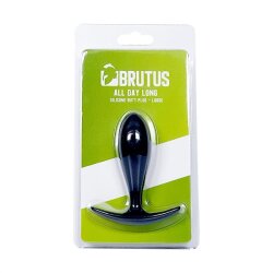 BRUTUS All Day Long Silikon Plug L &Oslash; 2,8 cm schwarz