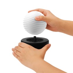 TENGA Geo Aqua Masturbator aus elastischem Elastomer Weiss