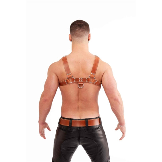 MR.B Leather Chest Harness Saddle Leather Brown S