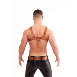 MR.B Leather Chest Harness Saddle Leather Brown L