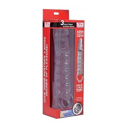 SIZE MATTERS Penisvergrösserungs-Sleeve mit Hodenring 7,5 cm Transparent
