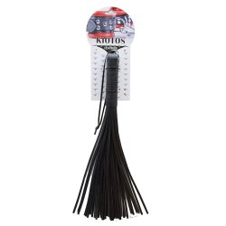 KIOTOS Peitsche aus Leder mit 48 Riemen Schwarz