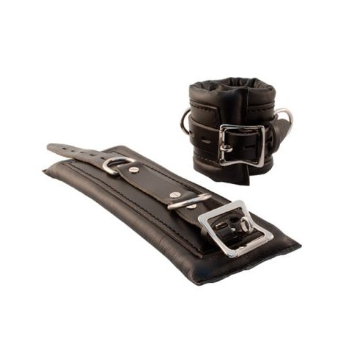 MR.B Premium Leder Handfesseln Schwarz