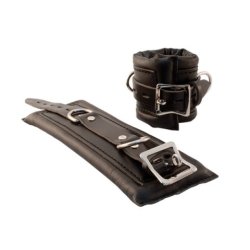 MR.B Premium Leder Handfesseln Schwarz