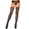 LEG AVENUE Rhinestone Fishnet Stockings Schwarz