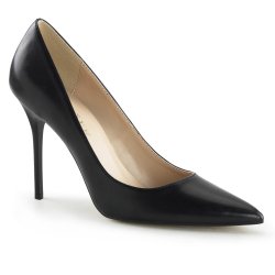 PLEASER High Heel Pointed-Toe Pump aus Leder Schwarz