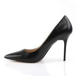 PLEASER High Heel Pointed-Toe Pump aus Leder Schwarz