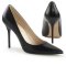 PLEASER High Heel Pointed-Toe Pump aus Leder Schwarz
