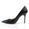 PLEASER High Heel Pointed-Toe Pump aus Leder Schwarz