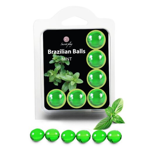 SECRET PLAY Brazilian Balls Mint Gleitmittel- &amp; Massagekugeln 6 St&uuml;ck