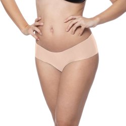 BYE BRA Invisible Panties 2 Pack Schwarz & Beige S