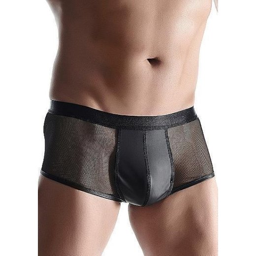 REGNES FETISH PLANET Mesh & Wetlook Shorts Schwarz S