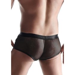 REGNES FETISH PLANET Mesh & Wetlook Shorts Schwarz S