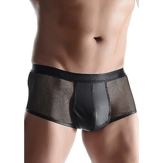 REGNES FETISH PLANET Mesh &amp; Wetlook Shorts Schwarz XXL