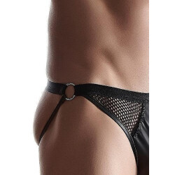 REGNES FETISH PLANET Mesh &amp; Wetlook Jocks Schwarz