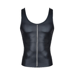 REGNES FETISH PLANET Wetlook Tank Top Schwarz