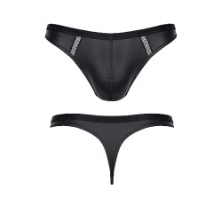 REGNES FETISH PLANET Wetlook Thongs Schwarz S