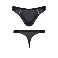 REGNES FETISH PLANET Wetlook Thongs Schwarz M