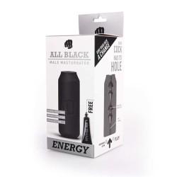 ALL BLACK Energy Real Skin Masturbator