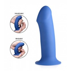 SQUEEZE-IT Flexibler Dildo aus Silikon Blau