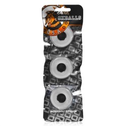 OXBALLS Ringer 3er-Pack Penisringe aus Flex-TPR Transparent