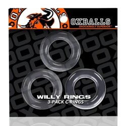 OXBALLS Willy 3-er Pack Penisringe aus FLEX-TPR Transparent