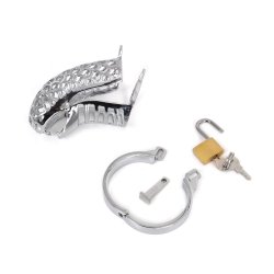 KIOTOS Peniskäfig mit Schlangenkopf aus Edelstahl Ø 4,5 cm