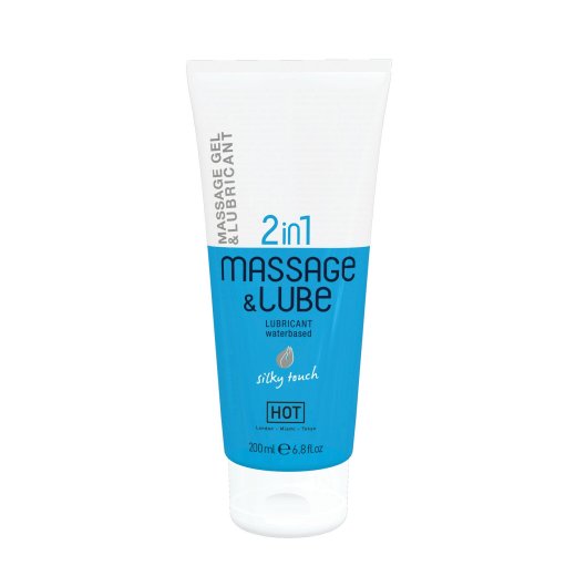 HOT 2in1 Massage & Lube Silky Touch Wasserbasiert 200ml