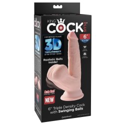 KING COCK PLUS 3D Dildo mit schwingenden Hoden &...