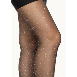 LEG AVENUE Rhinestone Pantyhose One Size Schwarz