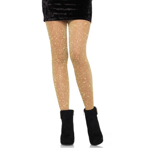 LEG AVENUE Lurex Pantyhose One-Size Golden