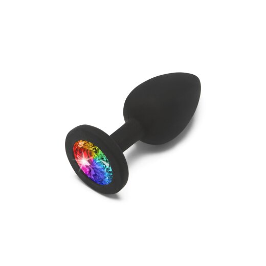 TOY JOY Rainbow Booty Jewel Anal-Plug aus Silikon Small Schwarz