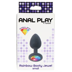 TOY JOY Rainbow Booty Jewel Anal-Plug aus Silikon Small Schwarz