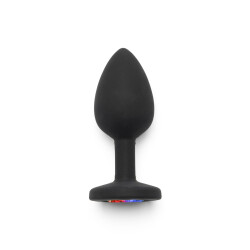 TOY JOY Rainbow Booty Jewel Anal-Plug aus Silikon Small Schwarz